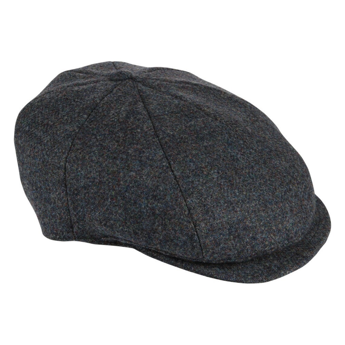 Irish Donegal Tweed Newsboy Cap Blue Heather Ireland Etsy