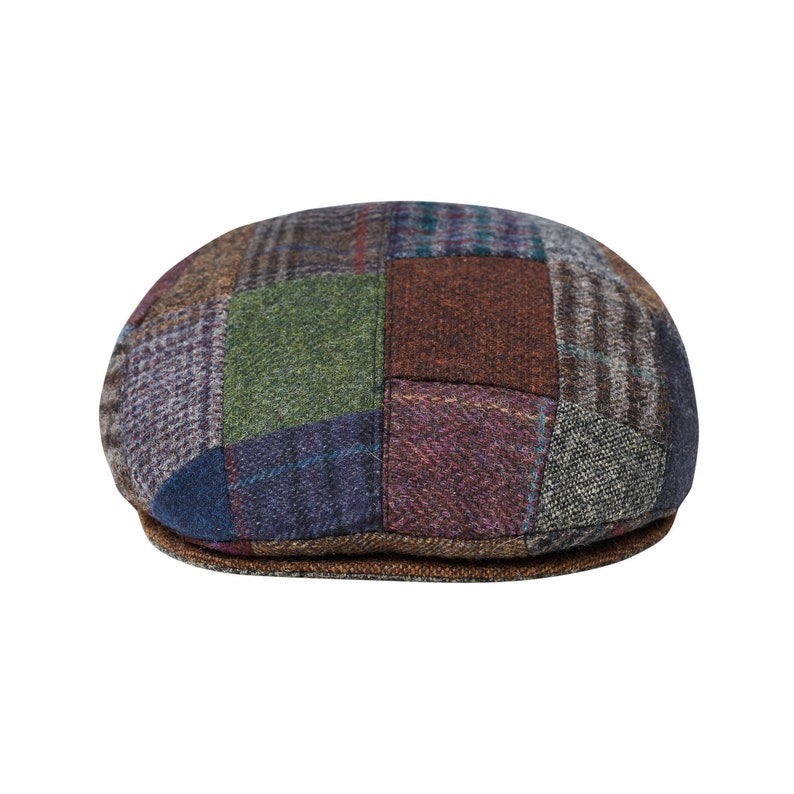 Irlandaise Casquette de conduite en tweed Donegal Patchwork Irlande Fabriquée à la main Unisexe image 6