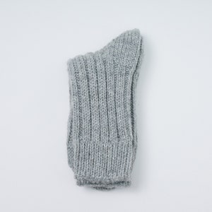 Calcetines para caminar de mezcla de alpaca irlandesa - Gris metalizado - Talla L = Reino Unido 8-12 (EUR 42-47 / EE. UU. 8,5-12)