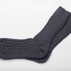 Irish Wool Walking Socks - Midnight Navy - Unisex - Handcrafted