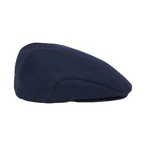 Irish - Traditional Wool Melton Flat Cap - Midnight Navy - Ireland - Handcrafted - Unisex