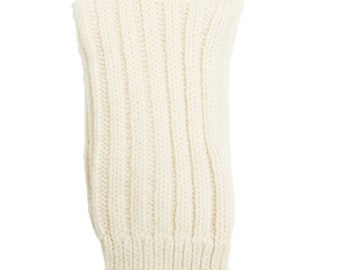 Chaussettes de marche en laine irlandaise - Naturel - Taille L = UK 8-12 (EUR 42-47 / US 8.5-12)