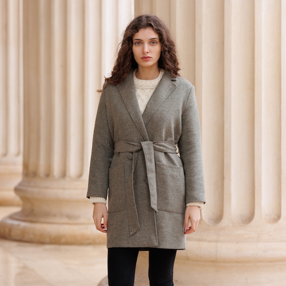 Donegal tweed coat women's hotsell