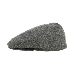 Irish - Traditional Wool Melton Flat Cap - Grey Heather - Ireland - Handcrafted - Unisex
