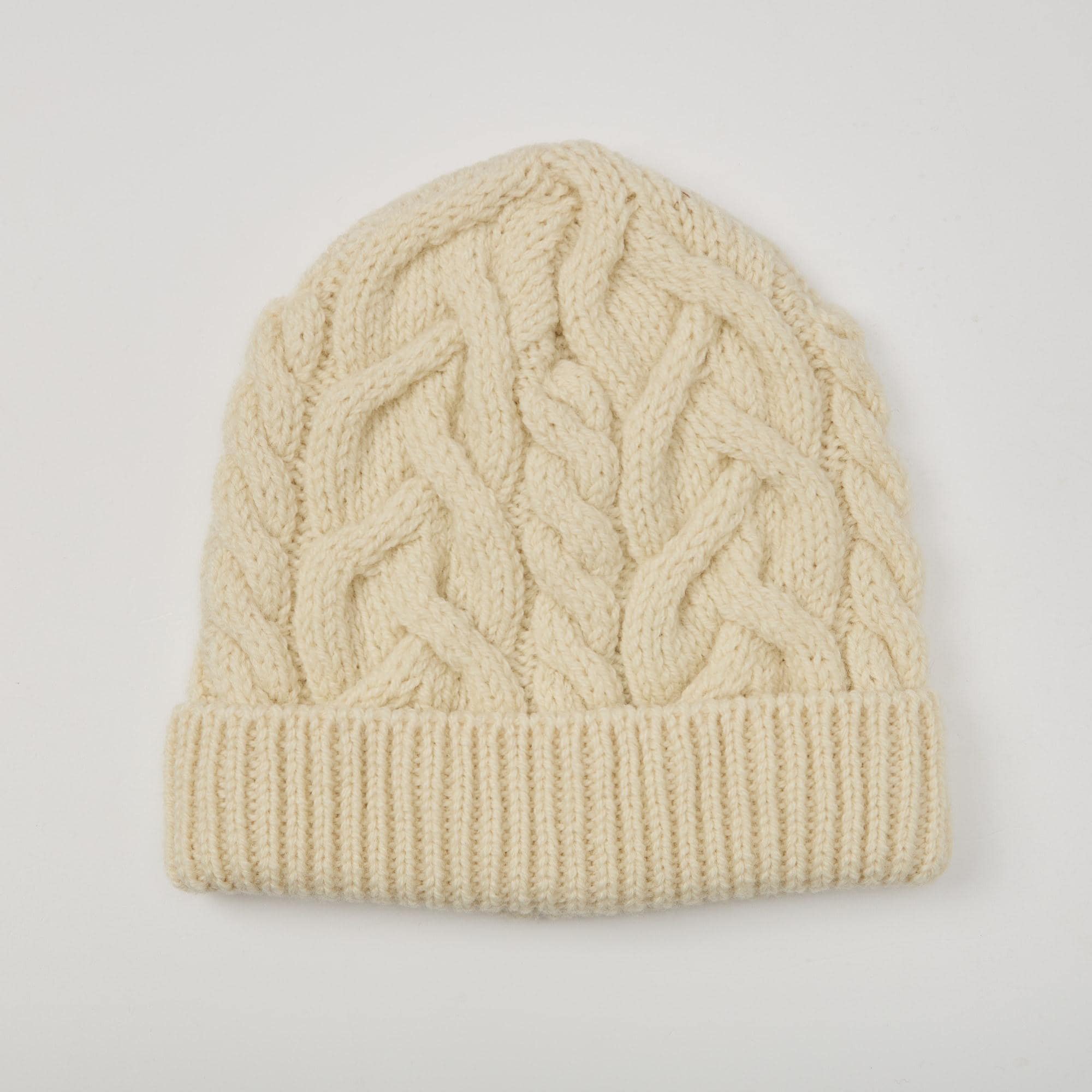 Athena Designs Vintage Irish Handknit Cream Wool Beanie Hat One Size Fits All Amazon.com: Irish Beanie Hat, 100% Irish Wool, Crochet Style  main image 4