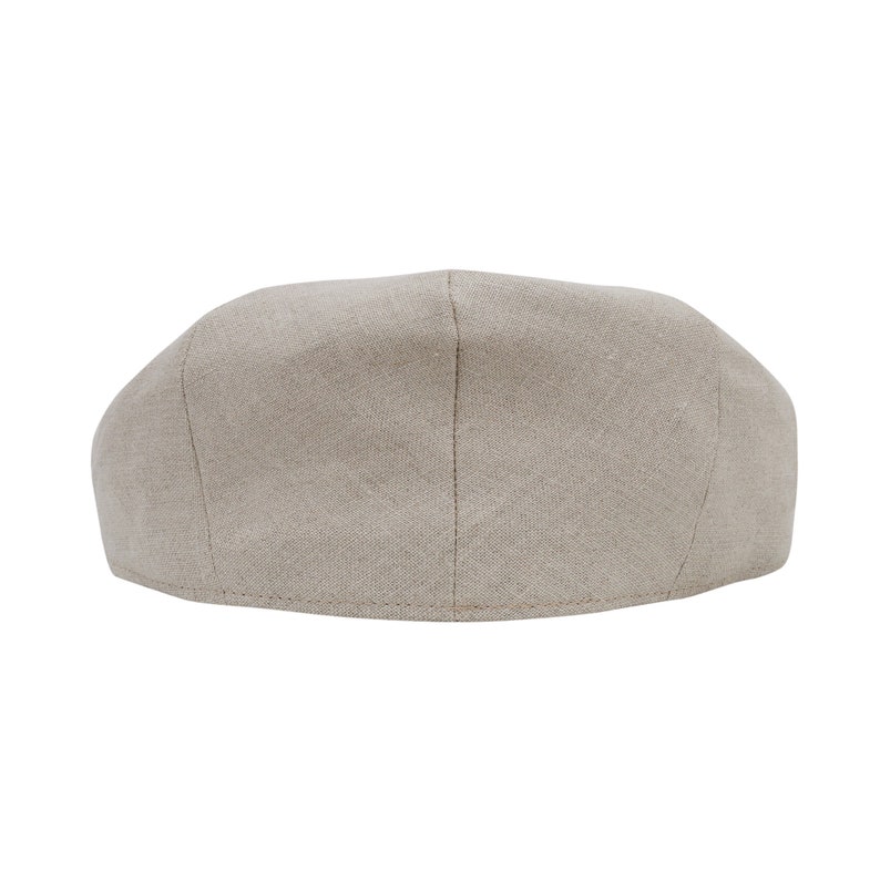 Irish Linen Flat Cap Natural Ireland Handcrafted Unisex image 3