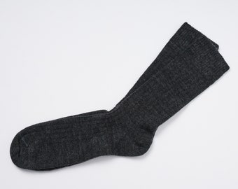 Irish Merino Wool  Socks - Classic Charcoal   - Size L =  UK 8-12 (EUR 42-47 / US 8.5- 12)