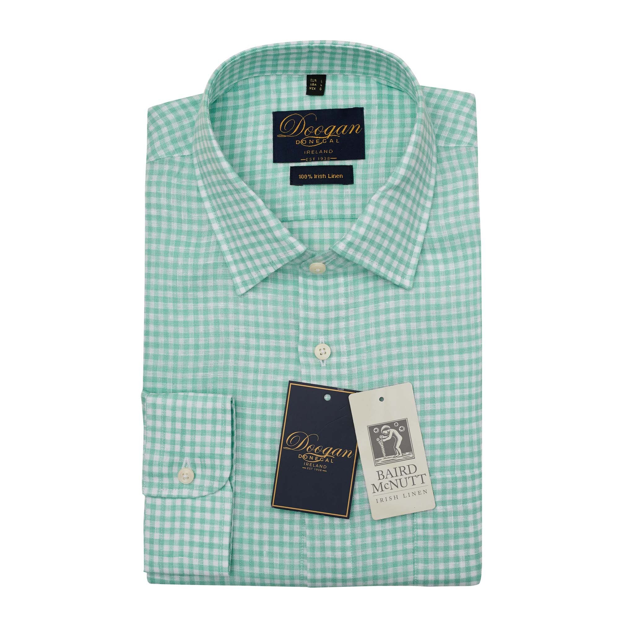 Classic Irish Linen Shirt - Irish Green Check - Classic Fit - Unisex - Etsy