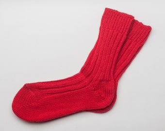 Irish wool socks -Christmas - Handcrafted Size M = UK 4-7  (EUR 37-41  /  US 5.5 -8.5)