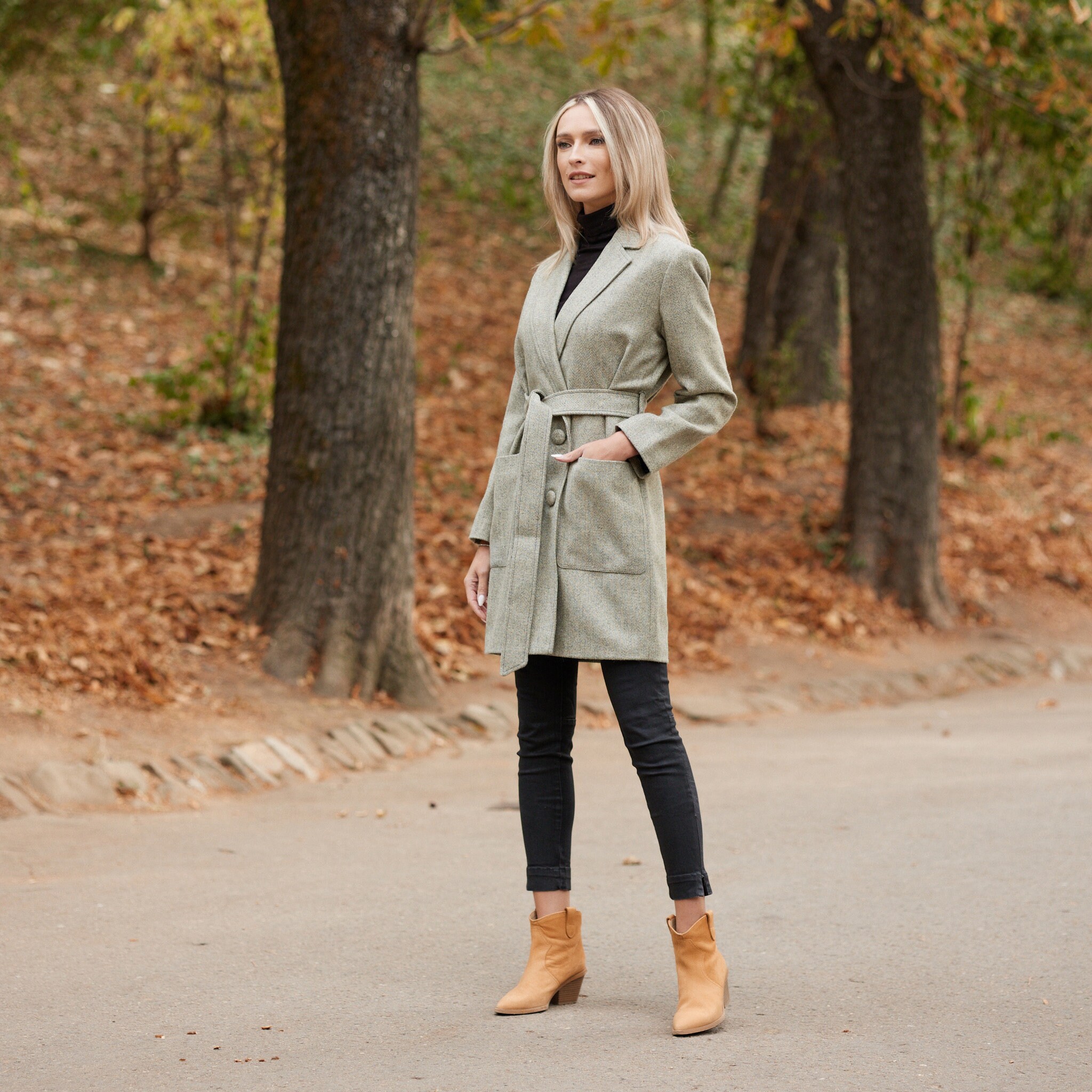 Donegal tweed coat women's hot sale
