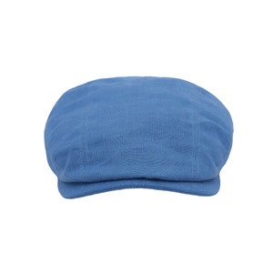Gorra de lino irlandesa con visera - Azul del mar de Irlanda - Irlanda - Hecha a mano - Unisex
