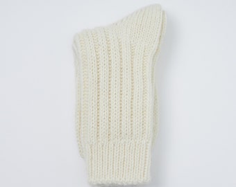 Irish Alpaca blend  Walking Socks - Natural - Unisex - Handcrafted