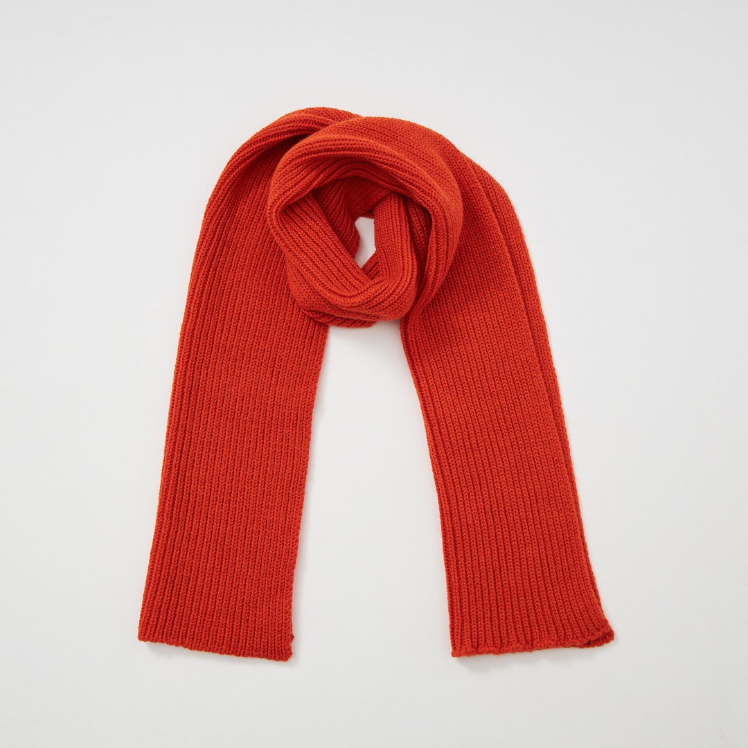Ribbed Merino Wool Scarf