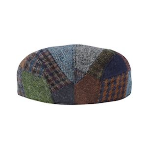 Irlandaise Casquette de conduite en tweed Donegal Patchwork Irlande Fabriquée à la main Unisexe image 7