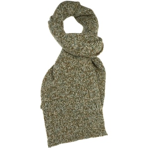 Sciarpa irlandese in pura lana - Verde mélange - Fatta a mano - Irlanda - Taglia unica - Unisex