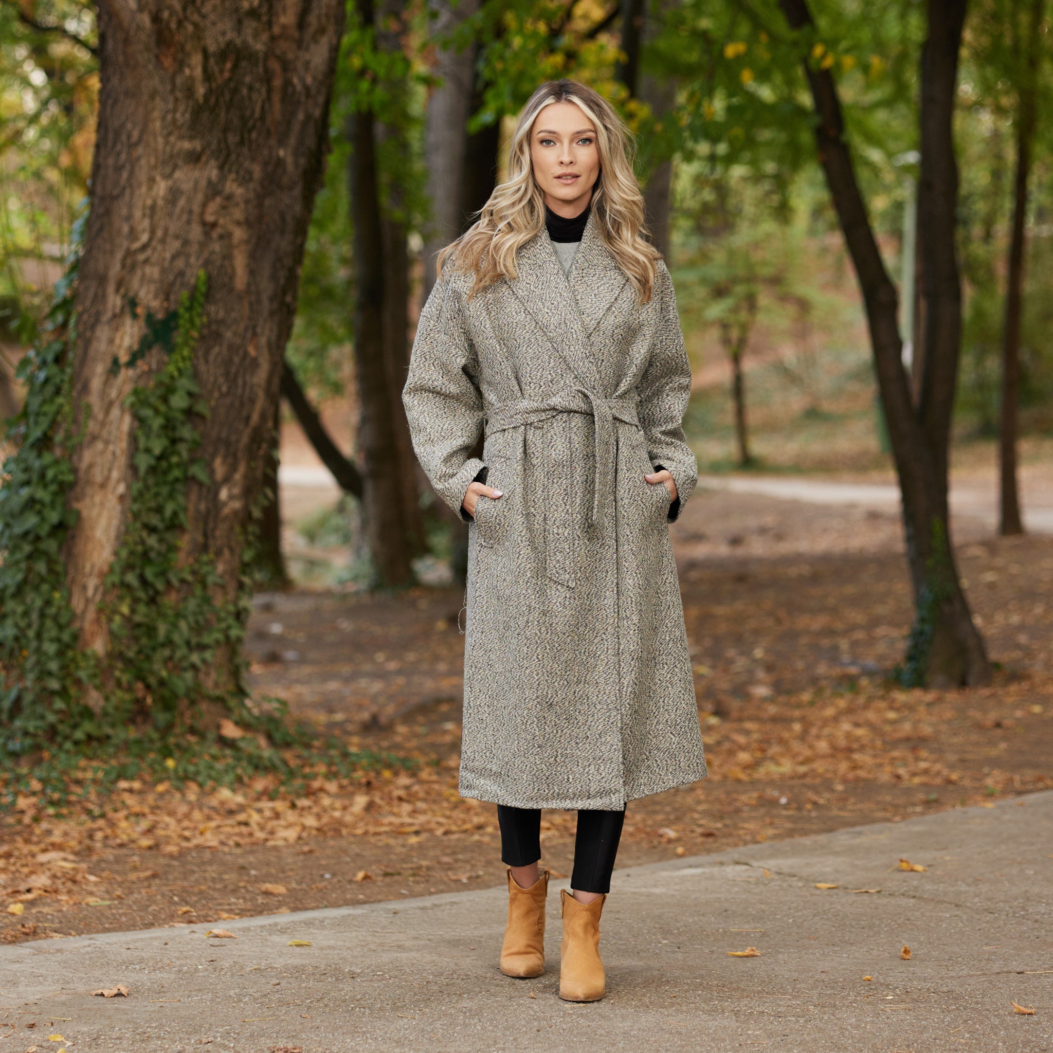 Her lip to　Tweed Belted Down Coat 新品タグ付】 Herlipto Tweed Belted Down Coat