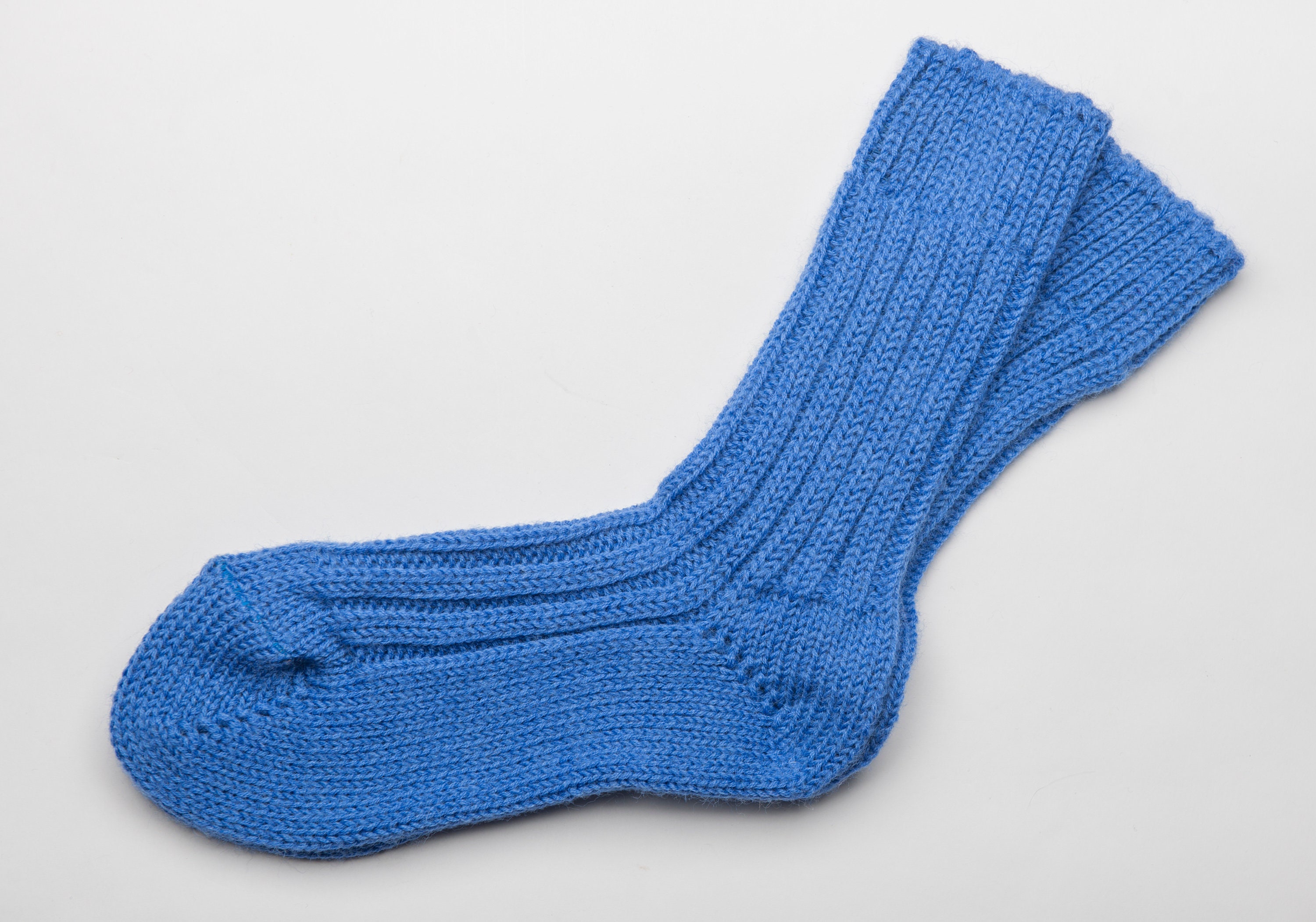 Irish wool socks Shadow Blue Handcrafted Size M UK 4-7 | Etsy