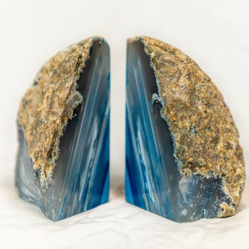 Blue Agate Geode on sale Bookend-small- 4