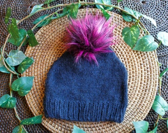 Pratt Navy Cashmere Hat