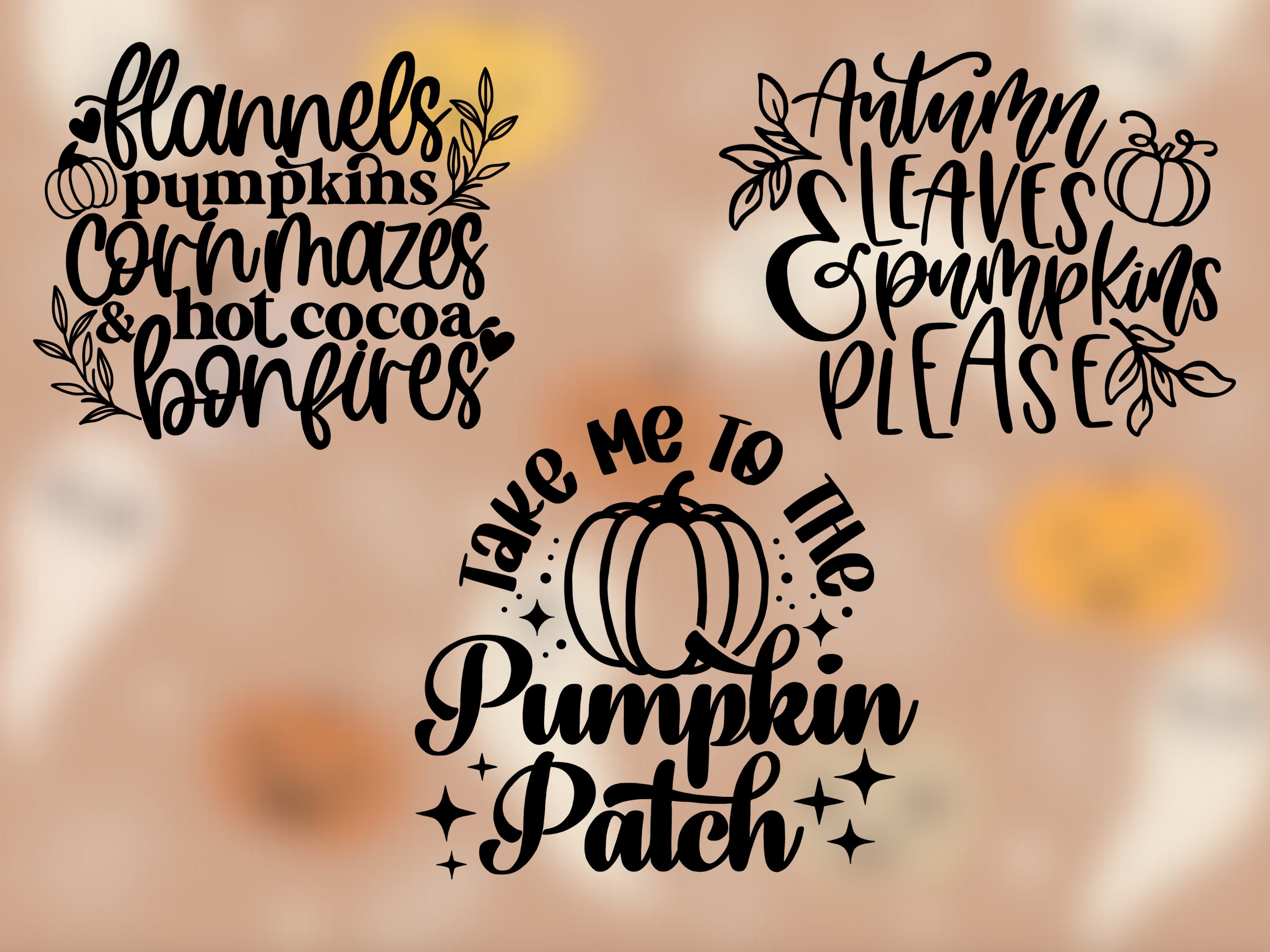 Fall Bundle SVG PNG JPEG | Pumpkin Bundle | Autumn Leaves| Happy ...