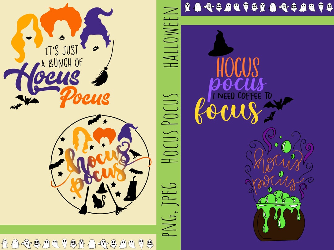Hocus Pocus PNG JPEG | Halloween Bundle | Sanderson Sisters | Witches ...