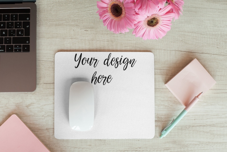 Select your backdround or color Add custom name For the office kids homeschool desk desk Custom Mouse Pad 9.25x7.75 gift study