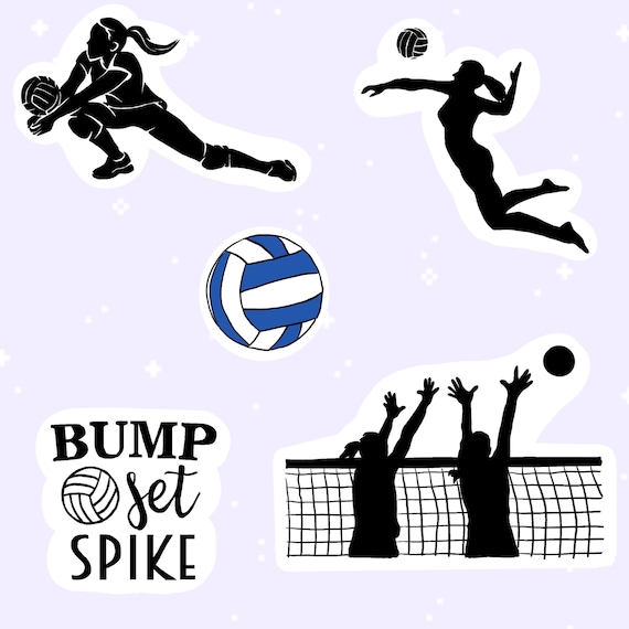 Volleyball Sticker Set | Etsy