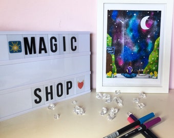 Impressão da loja mágica BTS