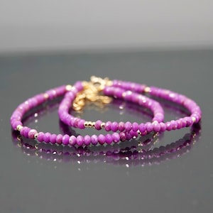 CLEARANCE Phosphosiderite Bracelet, Genuine Gemstone Bracelet, Sterling Silver, Gold, Beaded, Birthday Gift, Gift for Women