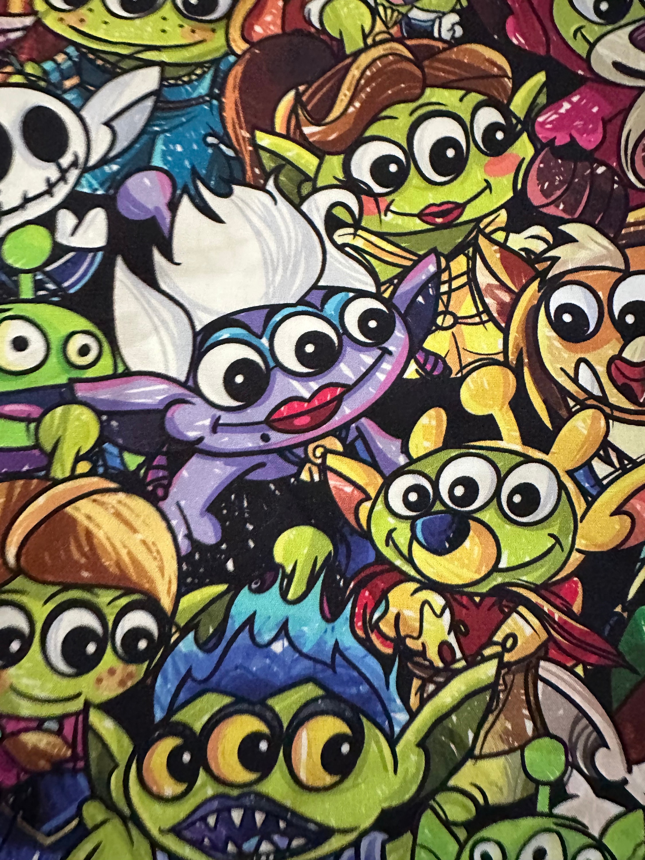 1 Yard Aliens Fabric, Girls Fabric, Creatures, Dresses Fabric, Clothing ...