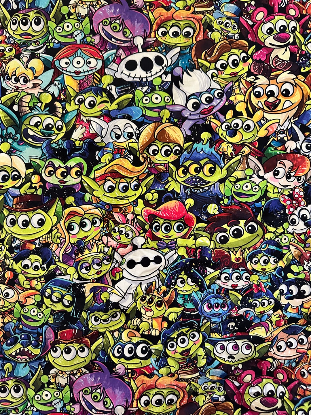 1 Yard Aliens Fabric, Girls Fabric, Creatures, Dresses Fabric, Clothing ...
