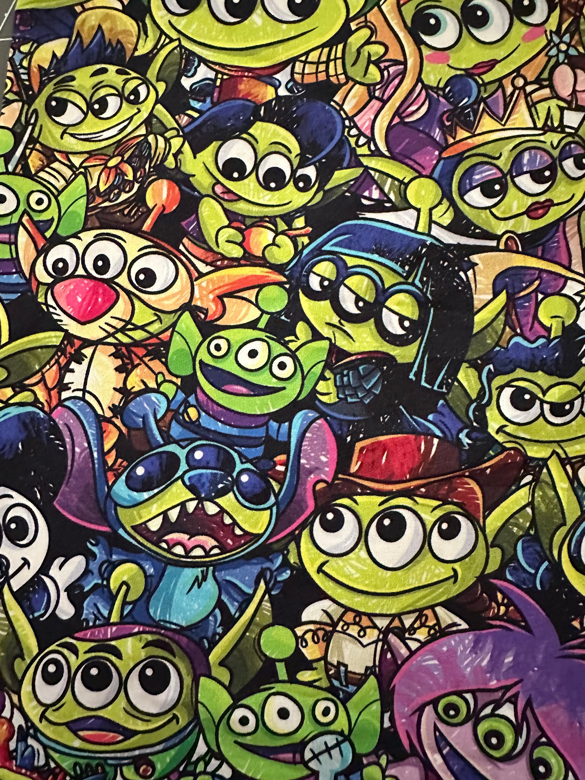 1 Yard Aliens Fabric, Girls Fabric, Creatures, Dresses Fabric, Clothing ...