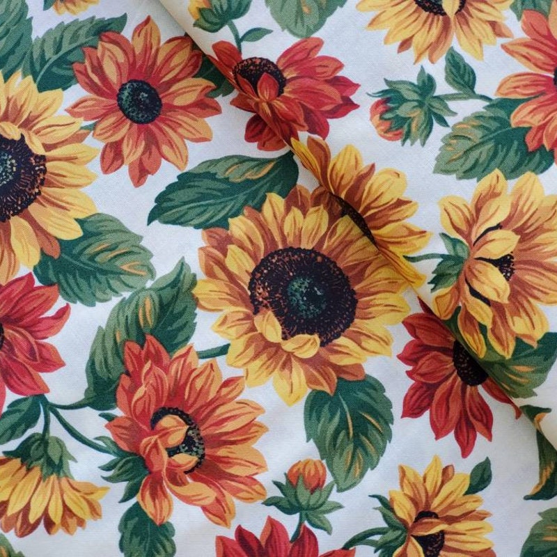 Sunflower Fabric - Etsy