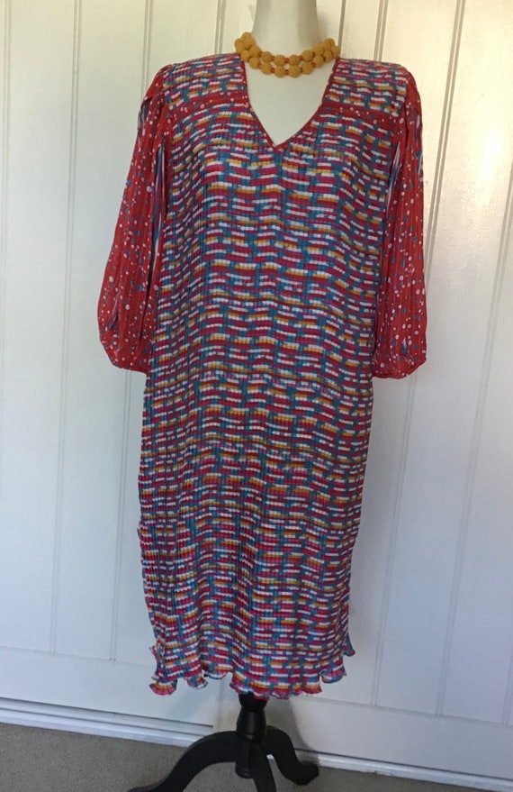 Vintage 1980’s Diane Freis Dress Multi Coloured