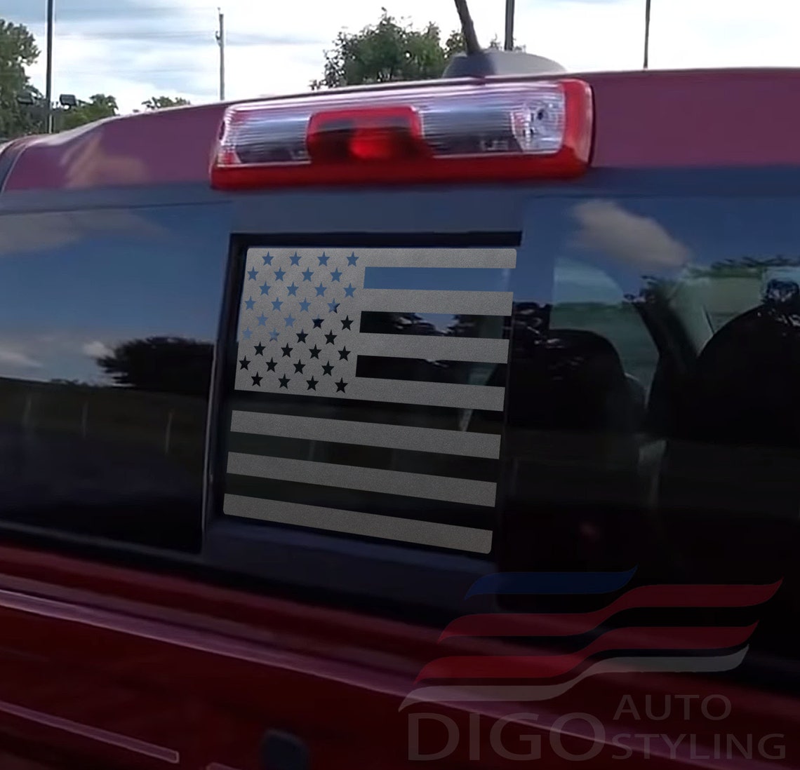 20152021 Chevy Colorado Back Middle Window American Flag Etsy
