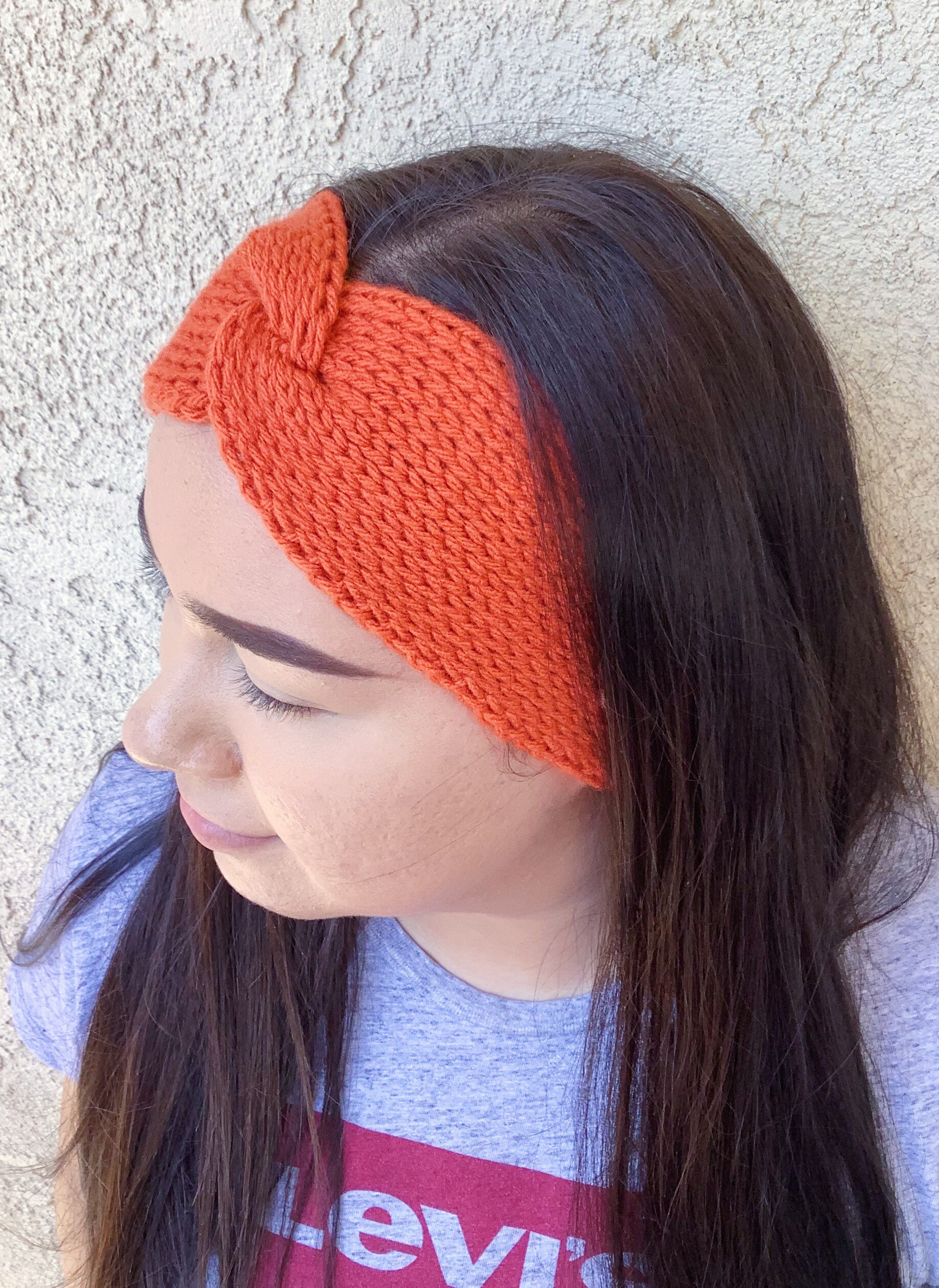 Twisted Crochet Headband Knit Twist Headband Tunisian Etsy