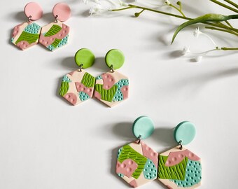 SPRING COLLECTION | Polymer Clay Earrings | Affordable Earrings | Unique Dangle Drop Earrings for Women | Gifts for Her |
