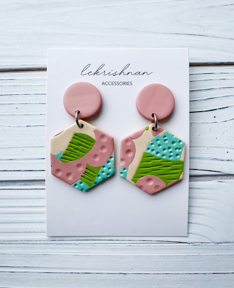 Affordable Earrings Gifts for Her | SPRING COLLECTION Unique Dangle Drop Earrings for Women Polymer Clay Earrings