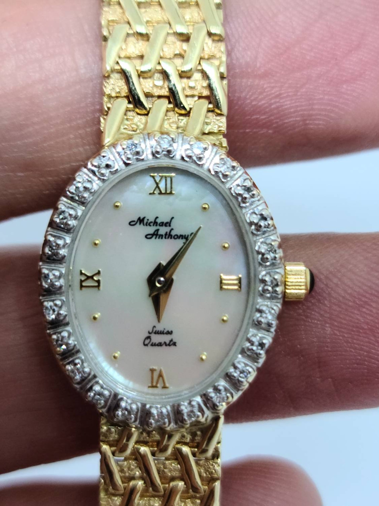 Vintage 14K Yellow Gold Michael Anthony Quartz Wrist Watch - Etsy