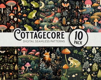 Cottagecore - Seamless Digital Patterns - 10 Pack