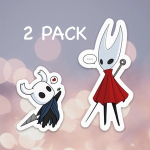 Hollow Knight Vinyl Sticker Pack (The Knight & Hornet) | Made in USA | Waterproof, durable decoration for laptop, water bottle, notebook