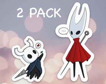 Hollow Knight Vinyl Sticker Pack: The Knight & Hornet - Waterproof Decoration