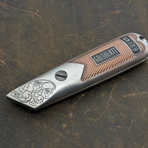 Hand Engraved (Fixed Blade) Utility Knife