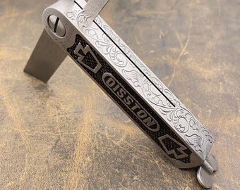 Hand Engraved Disston Bevel Square