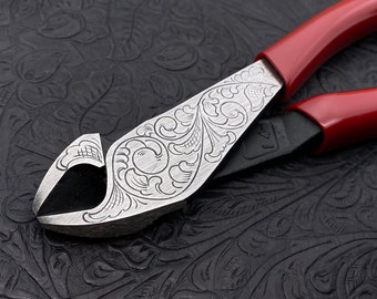 Hand Engraved Diagonal Cutters