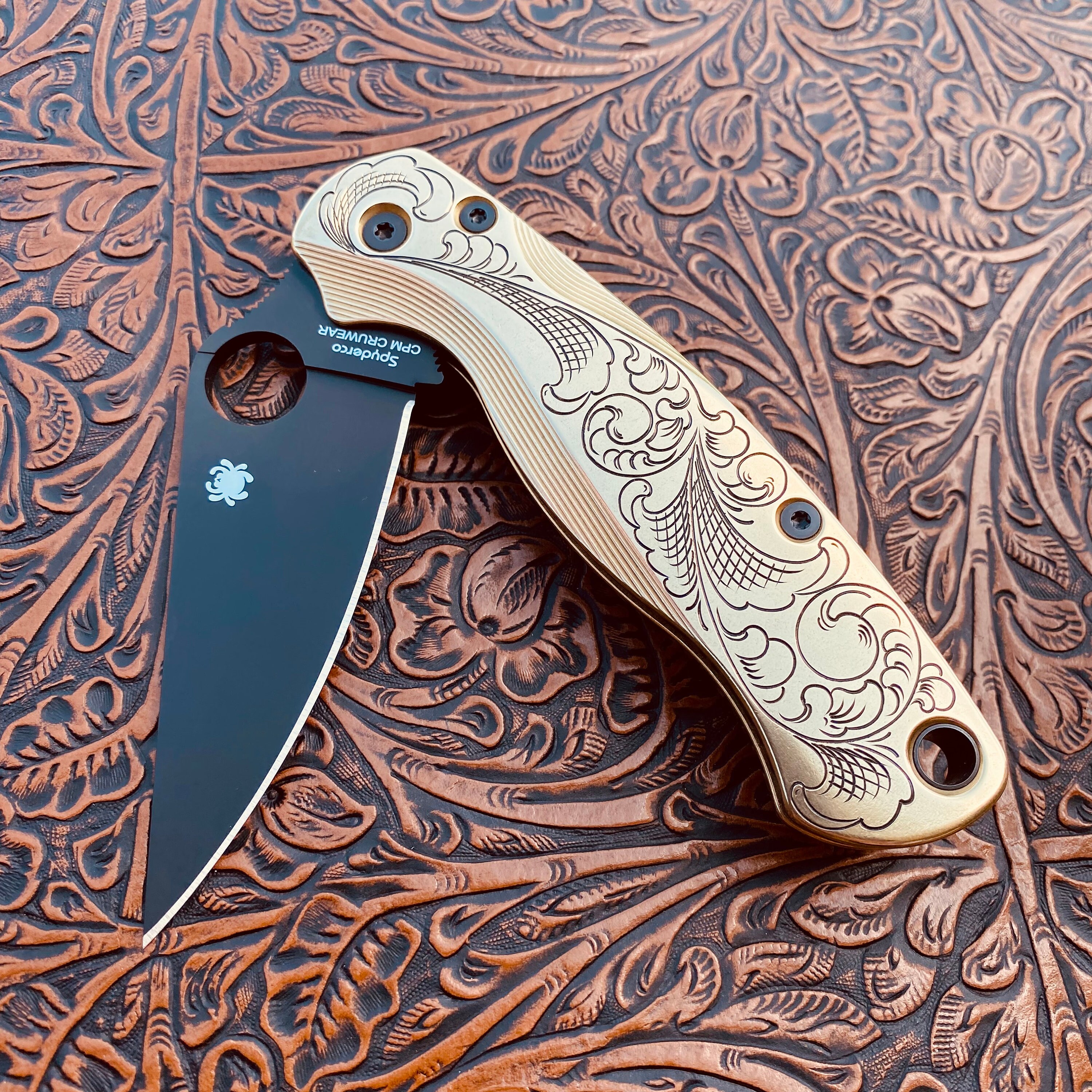 Spyderco PM2 – Supreme – Louis Vuitton – Fiber Laser Deep Engraved –  Titanium Knife Scales – EDC Gear *SCALES ONLY* – DNA LASERING
