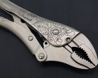 Hand Engraved Vise-Grip Pliers