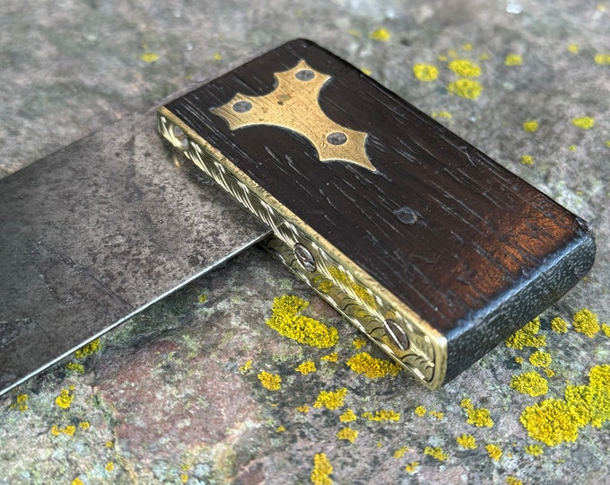 Hand Engraved Fixed Blade Utility Knife Etsy