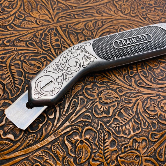 Hand Engraved Crain Carpet Knife 