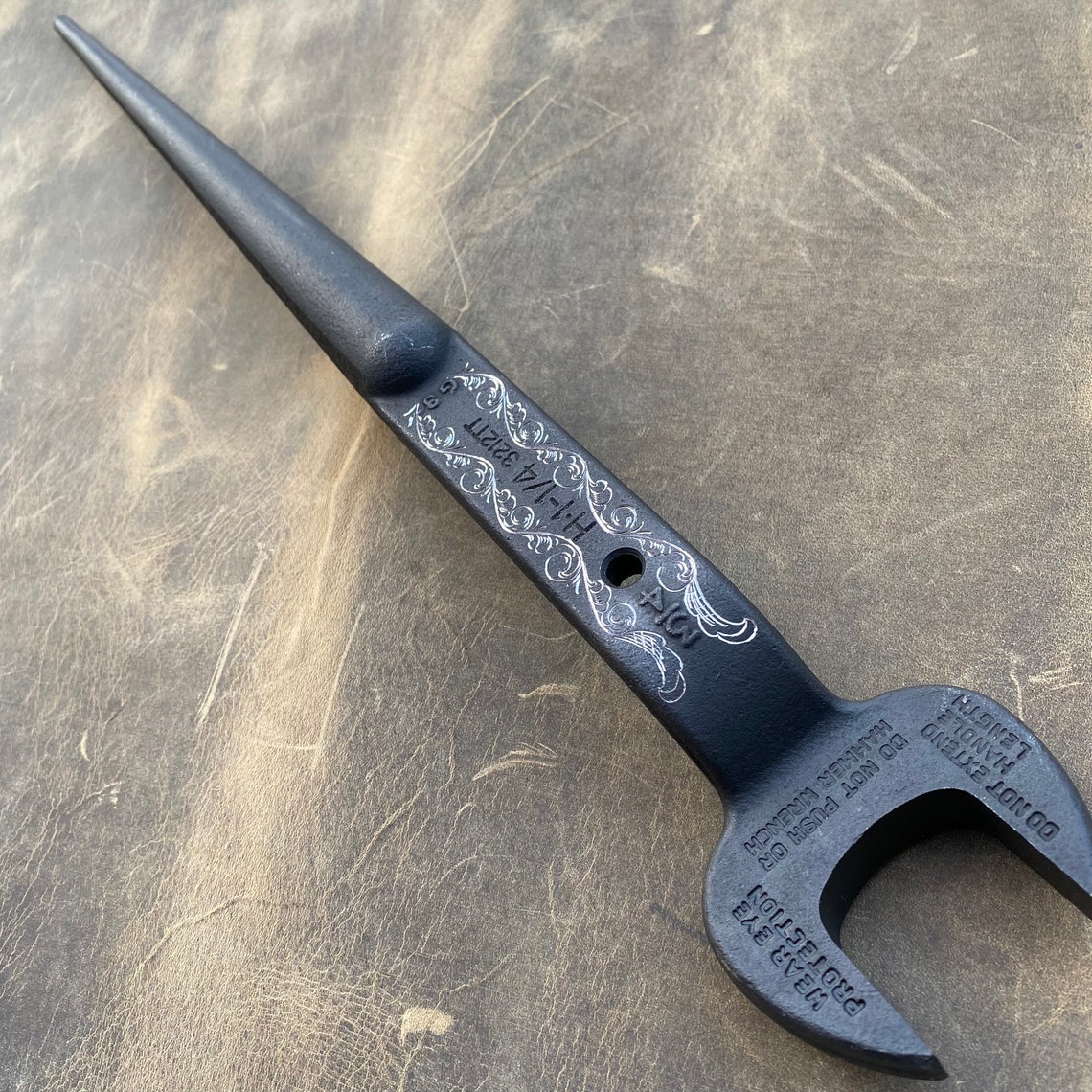 Hand Engraved Spud Wrench Etsy